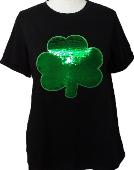 Sequin Shamrock T-shirt