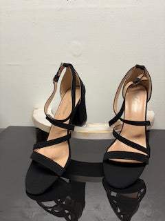 Velvet finish ladies high heels suitable for business and evening wear