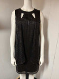 Black sequin special occasion dress with shimmering embellishments for elegant evening wear